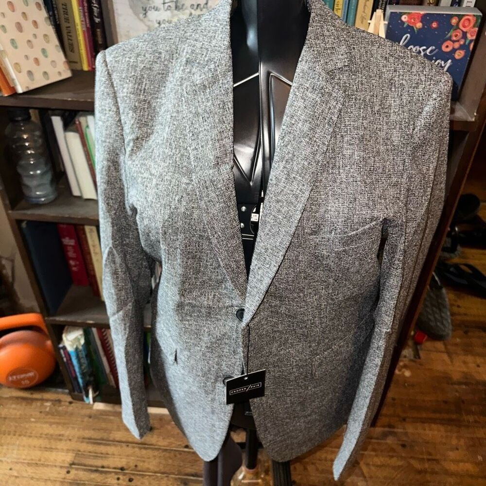Proper Pair textured gray business casual M minimalist blazer